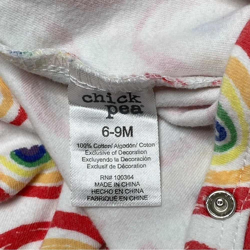 Chick Pea Rainbow 6-9 Month Sleeper and Lovey Set